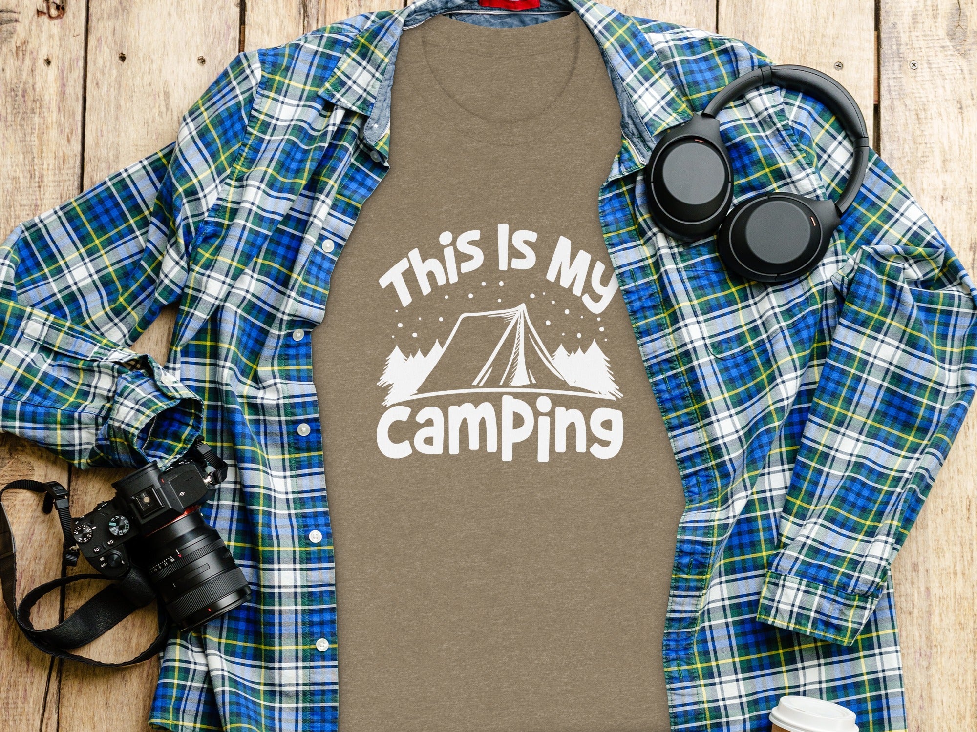 This Is My Camping Tent Outdoor Adventure Graphic T-Shirt