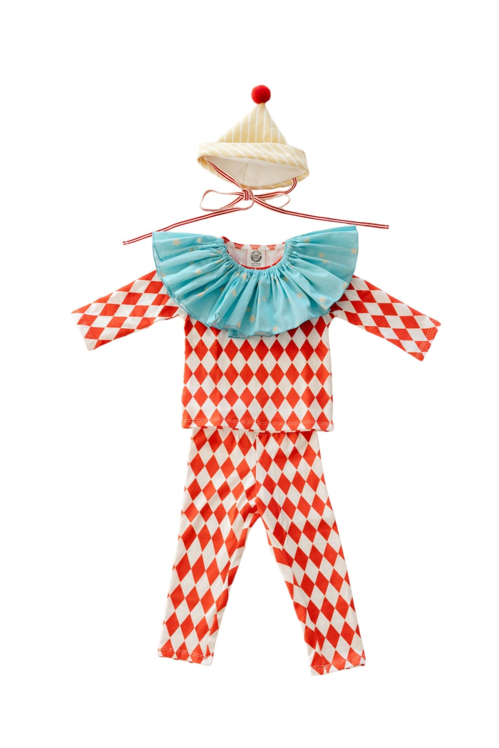 🎪🤡 Vintage Harlequin Clown Costume for Kids – Circus Halloween Costume 🎃