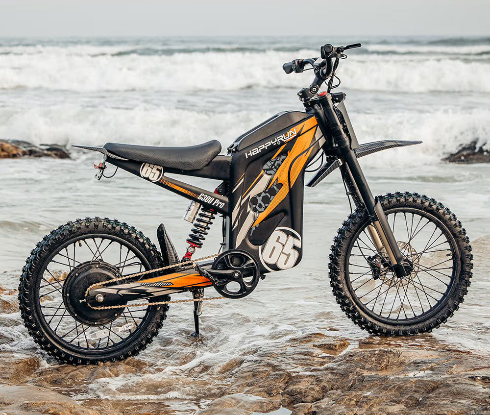 HappyRun G300 Pro Electric Dirt Bike – 6500W Peak Power, 72V Performance & Off-Road Domination