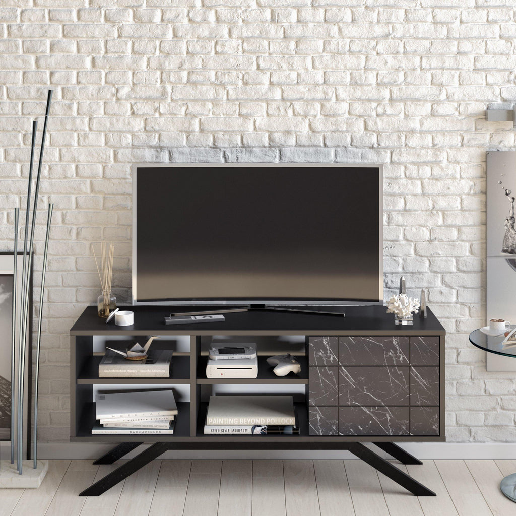 North 51" TV Stand & Media Console with Cabinet and Shelves