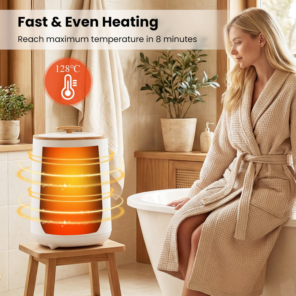 18 L Large Blanket Towel Warmer with LED Display for Bathroom-White