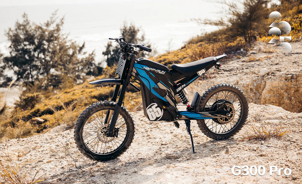 HappyRun G300 Pro Electric Dirt Bike – 6500W Peak Power, 72V Performance & Off-Road Domination