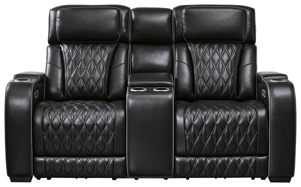 Boyington Power Reclining Loveseat with Console & Adjustable Headrests