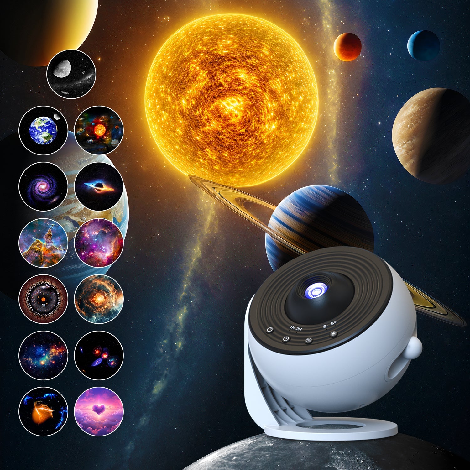 🌌 Galaxy Projector Pro Version – 12-in-1 Planetarium