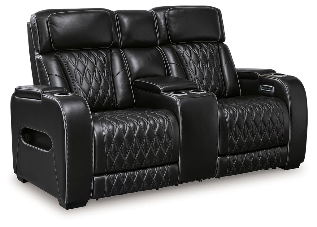 Boyington Power Reclining Loveseat with Console & Adjustable Headrests