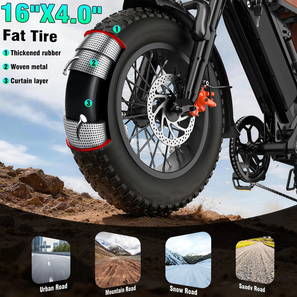 🔥🔥🔥1200W All-terrain Electric Motorcycle, 48V18Ah Adult Electric Dirt Bike, 28MPH, 5-speed Variable Speed, Load Capacity of 500LBS