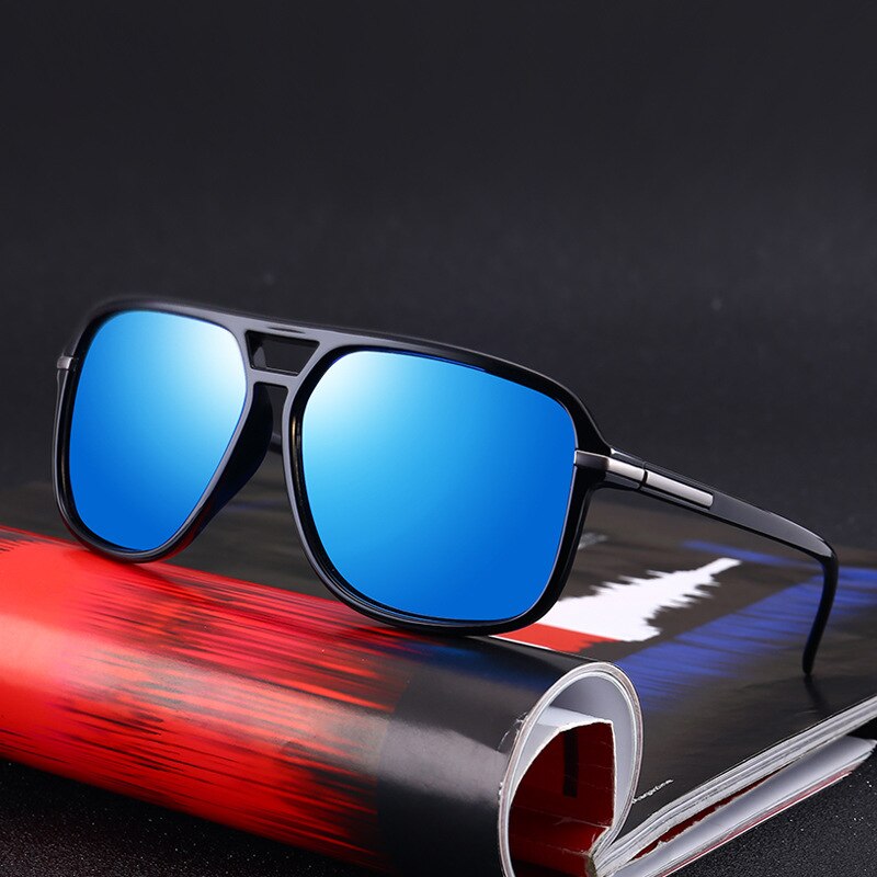 Oversized Polarized Mirror Sunglasses for Men