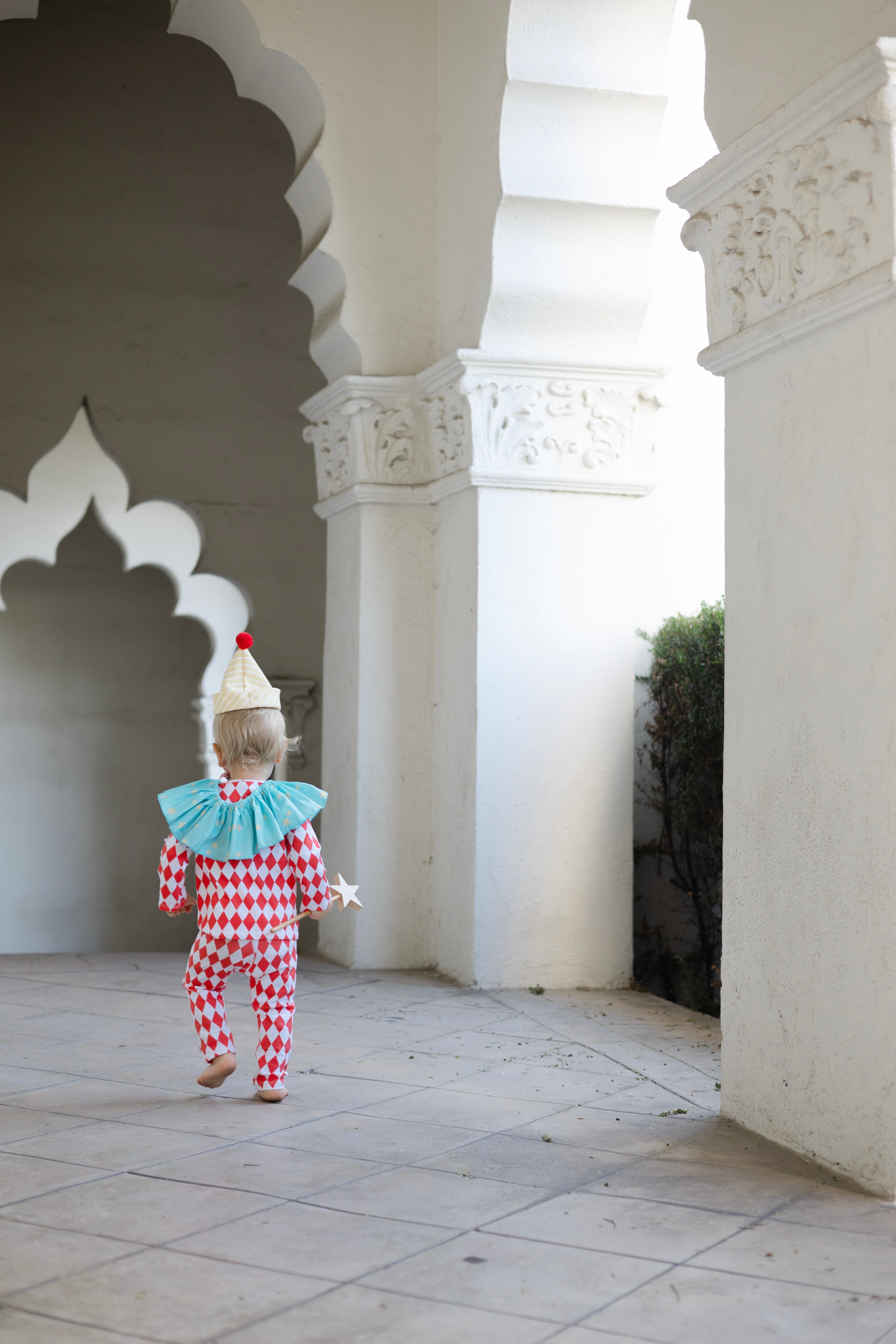 🎪🤡 Vintage Harlequin Clown Costume for Kids – Circus Halloween Costume 🎃