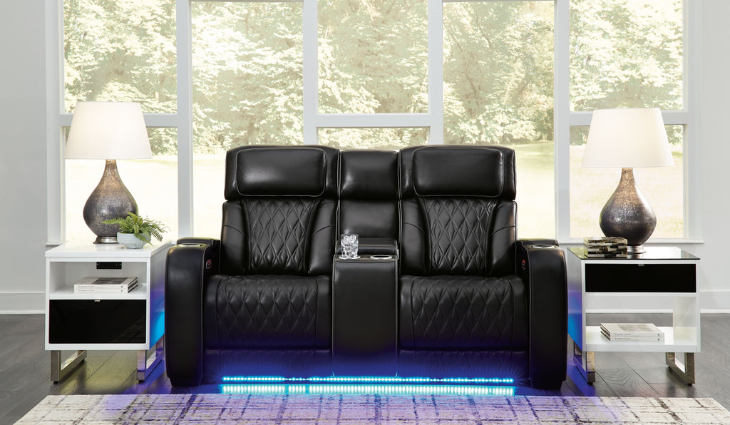 Boyington Power Reclining Loveseat with Console & Adjustable Headrests