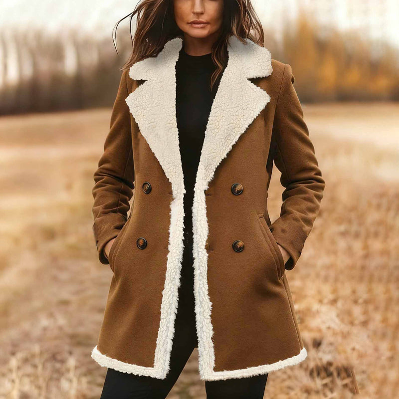 ✨ Women’s Suede-Look Trench Coat – Timeless Style, Modern Elegance