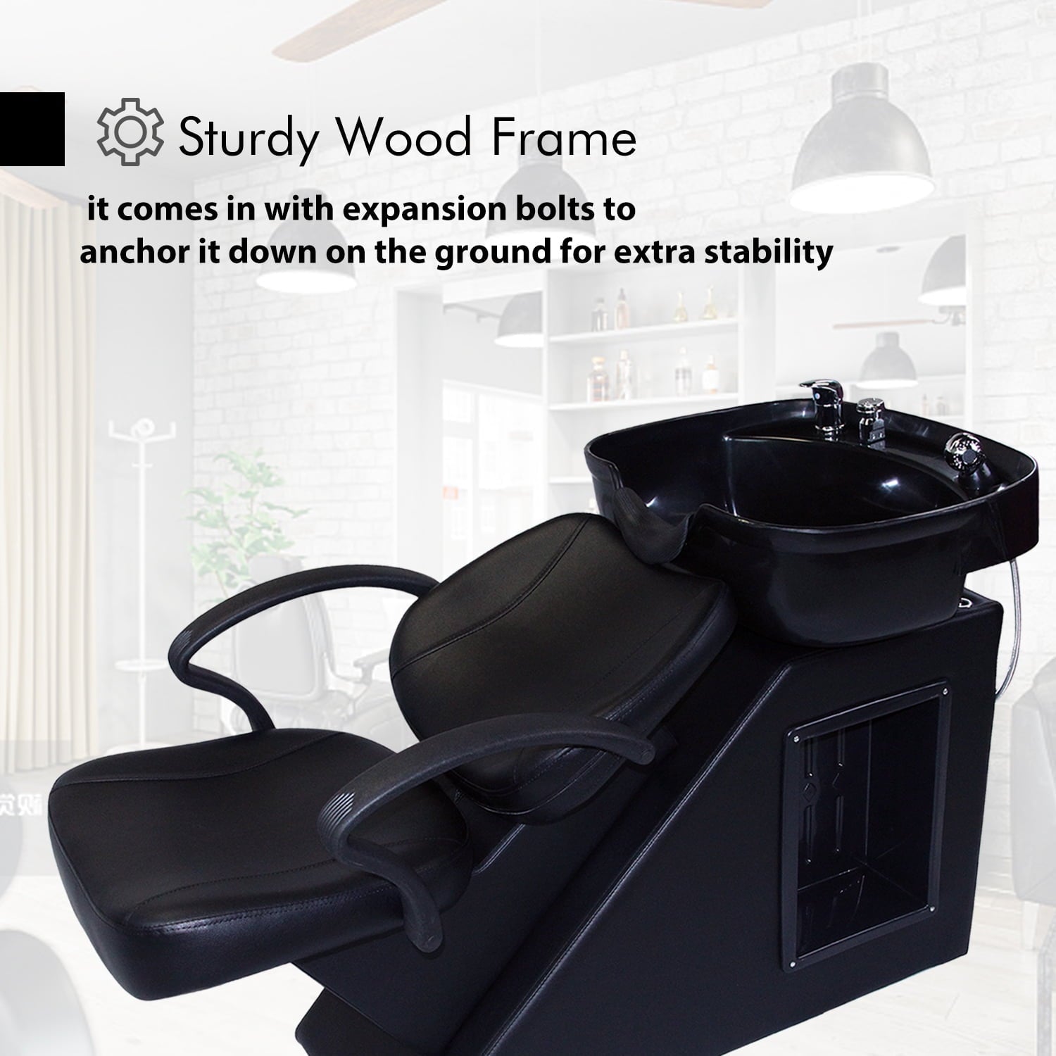 Ainfox Salon Backwash Barber Chair Shampoo Chair Beauty Spa Equipment