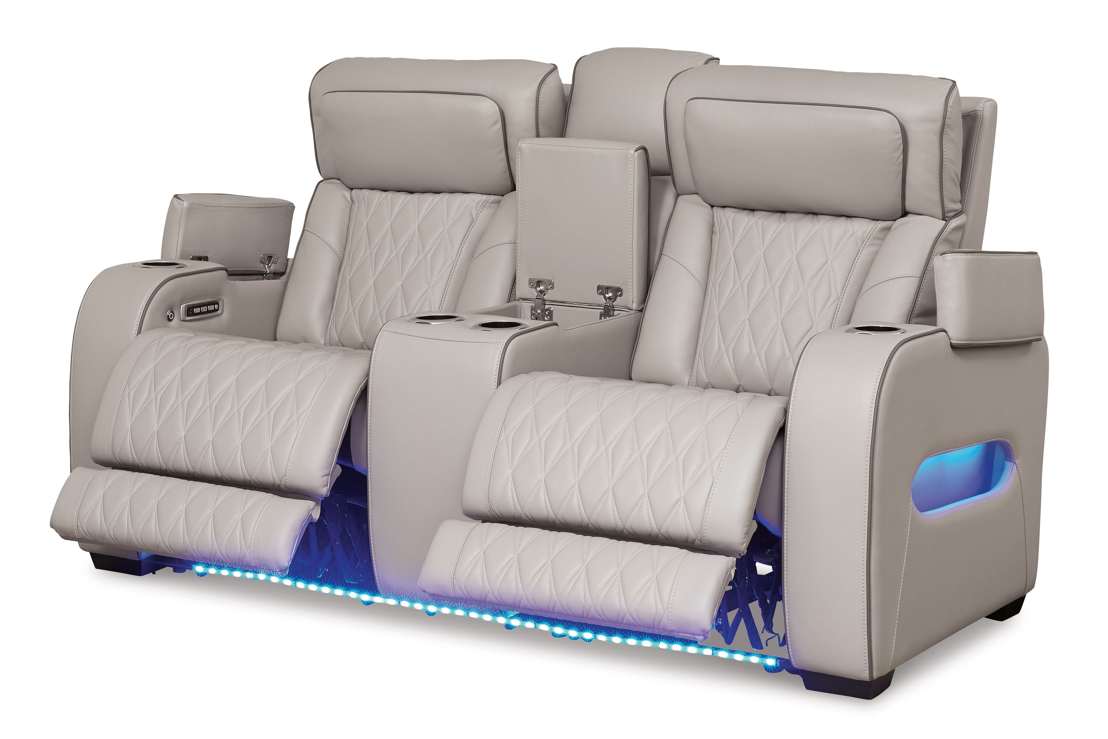 Boyington Power Reclining Loveseat with Console & Adjustable Headrests