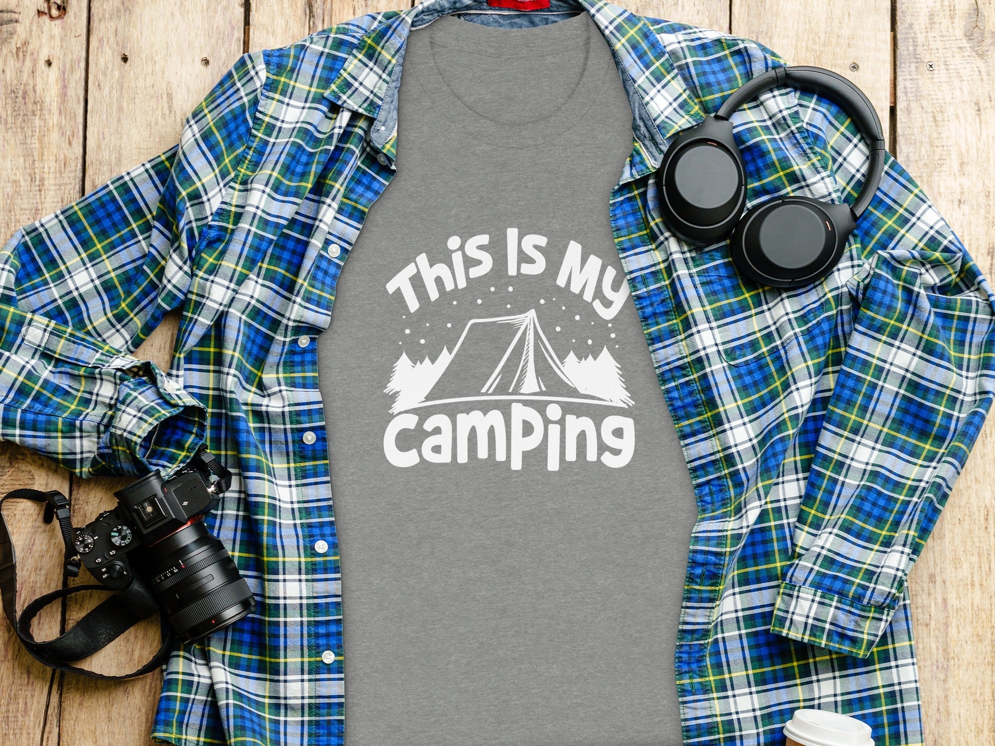 This Is My Camping Tent Outdoor Adventure Graphic T-Shirt