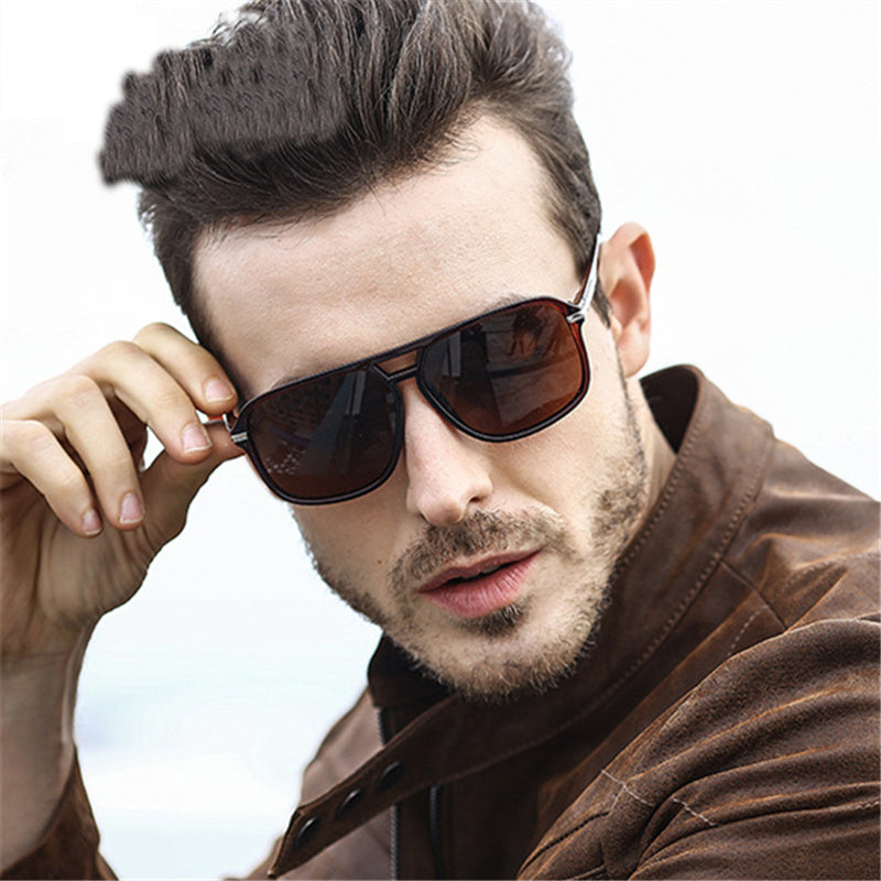 Oversized Polarized Mirror Sunglasses for Men