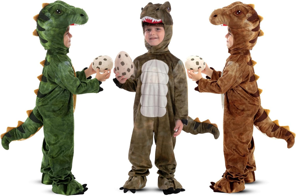 🦖 Realistic T-Rex Costume for Kids & Toddlers – Dinosaur Jumpsuit with Egg