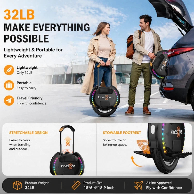 KingSong 14D Pro Electric Unicycle – Compact, Powerful & Built for Everyday Adventure