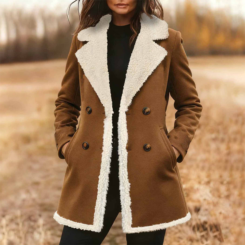 ✨ Women’s Suede-Look Trench Coat – Timeless Style, Modern Elegance