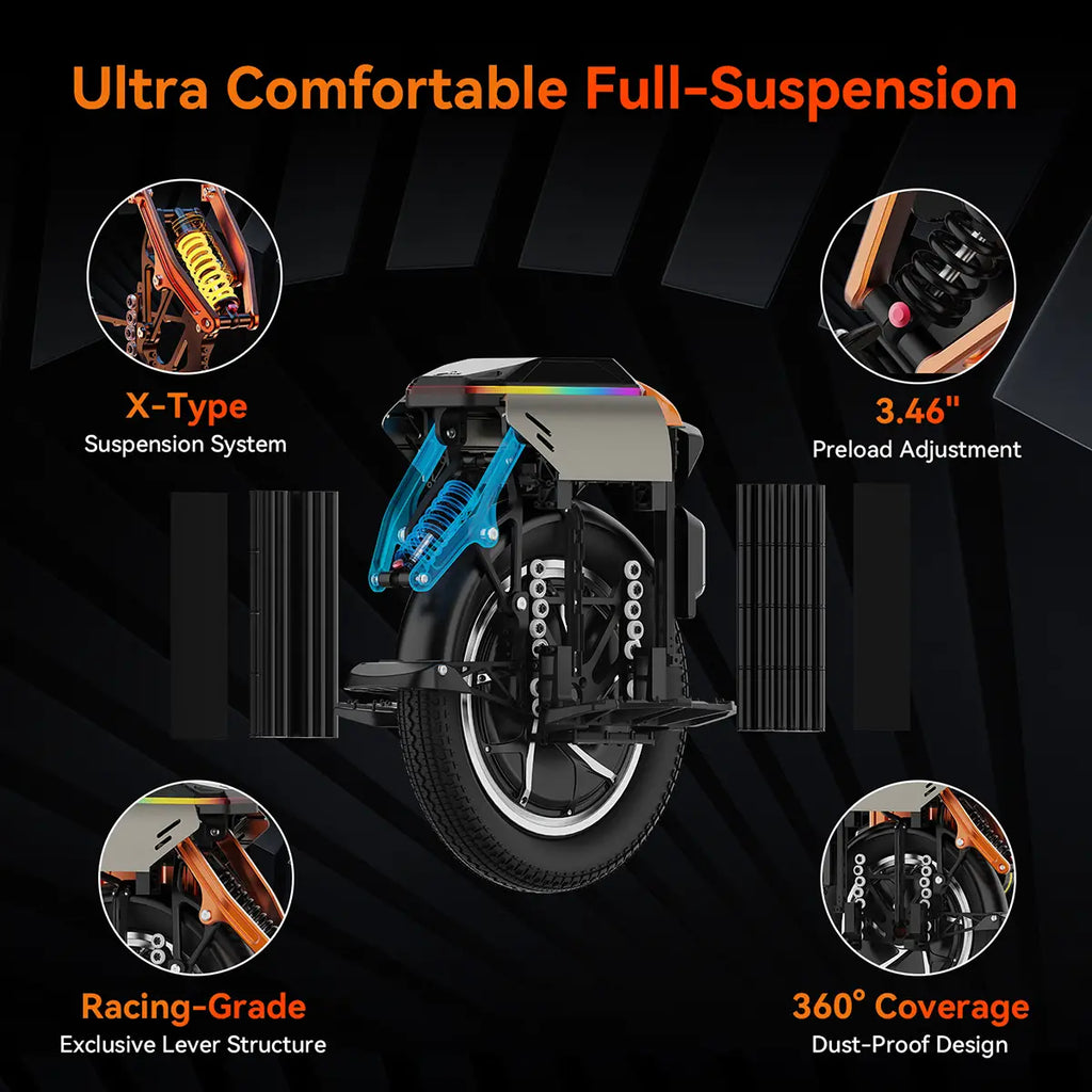 KingSong S16 Pro Electric Unicycle – Advanced Suspension, Powerful Performance & All-Terrain Freedom