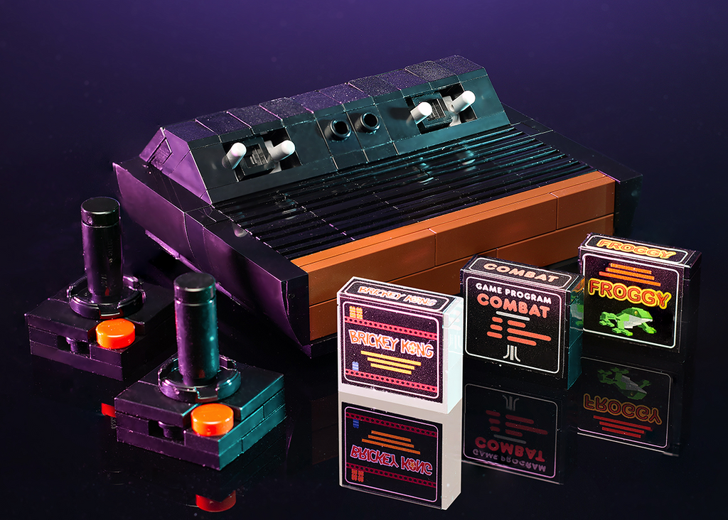 Custom Classic 1977 Video Game Console – LEGO Brick-Inspired Retro Gaming Display