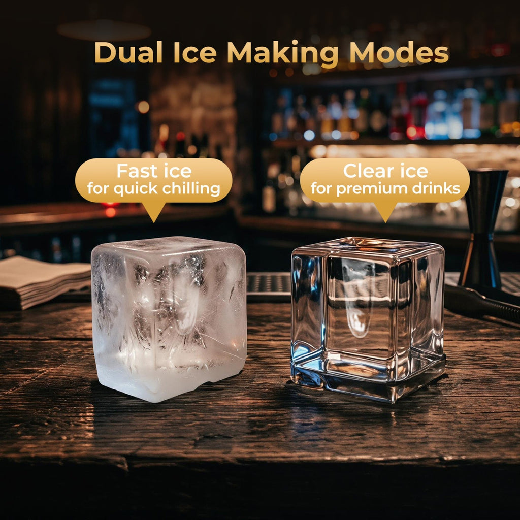 🧊 Countertop Ice Maker – 1.6" Clear Ice Cubes | 26 lbs/Day