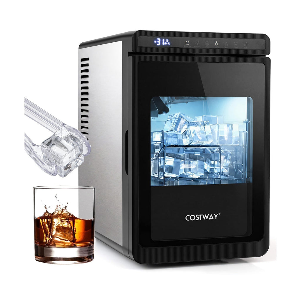 🧊 Countertop Ice Maker – 1.6" Clear Ice Cubes | 26 lbs/Day