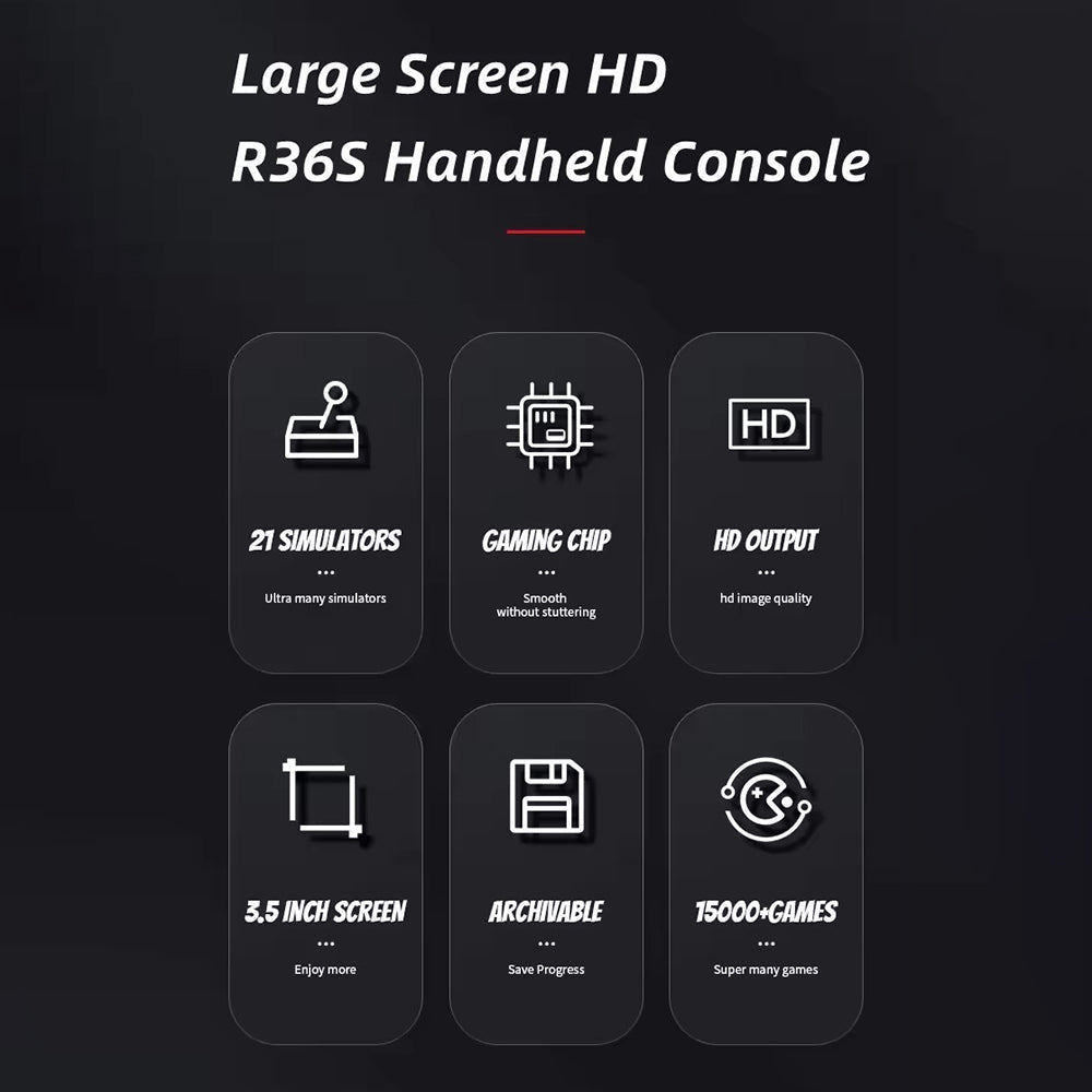 R36S Portable Handheld Retro Arcade Joystick – All-in-One Open-Source Gaming Console