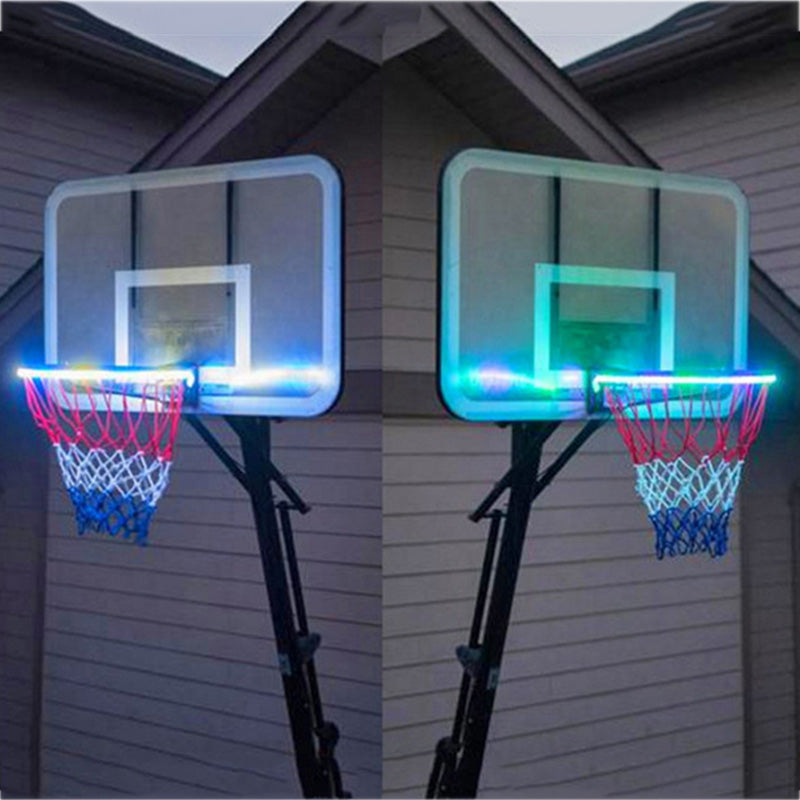LED Basketball Hoop Light – Solar-Powered Color-Changing Rim Light with Motion Sensor