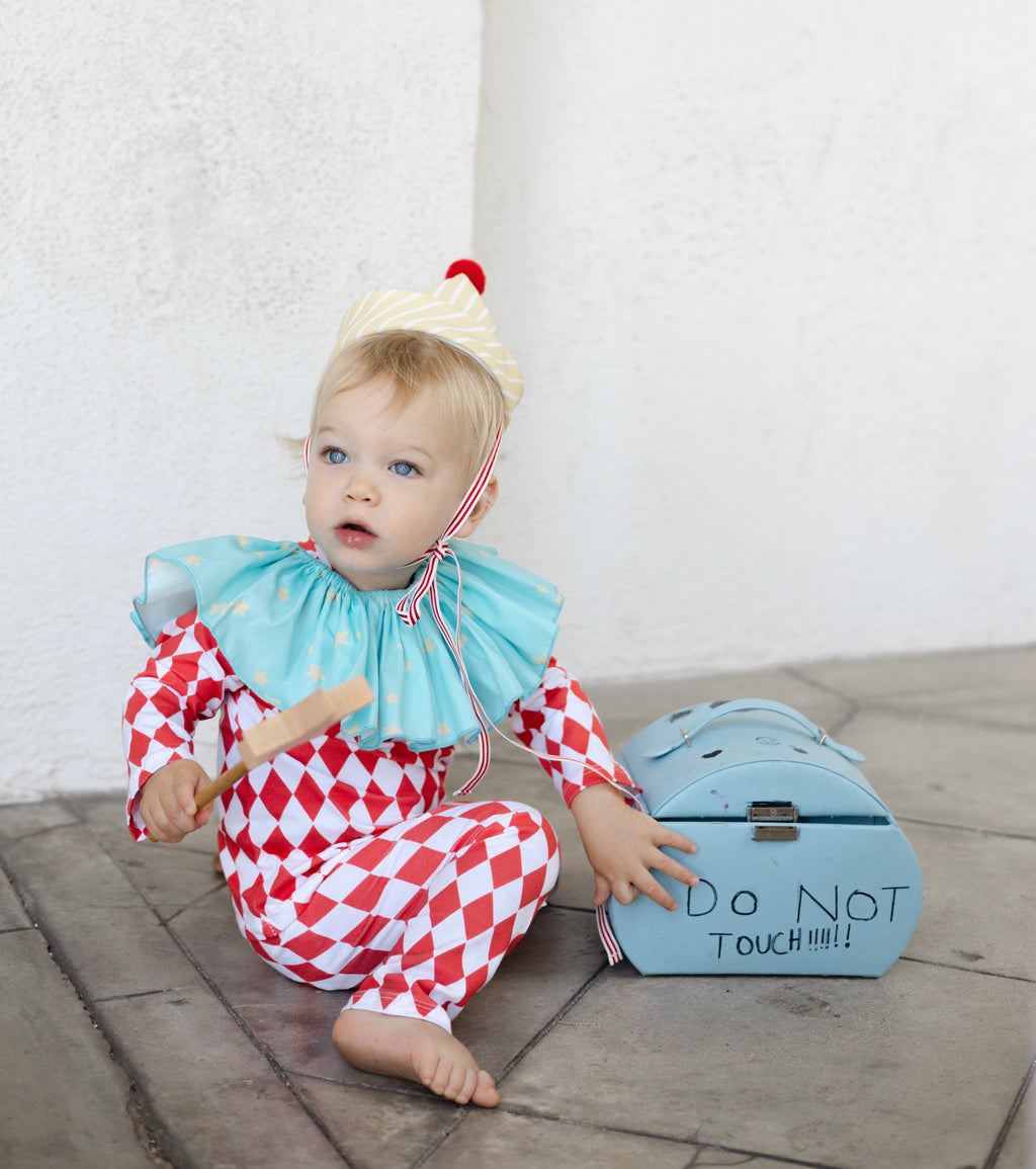 🎪🤡 Vintage Harlequin Clown Costume for Kids – Circus Halloween Costume 🎃