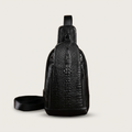 Men's Croc-Embossed Leather Sling Bag – Executive Commuter Carry