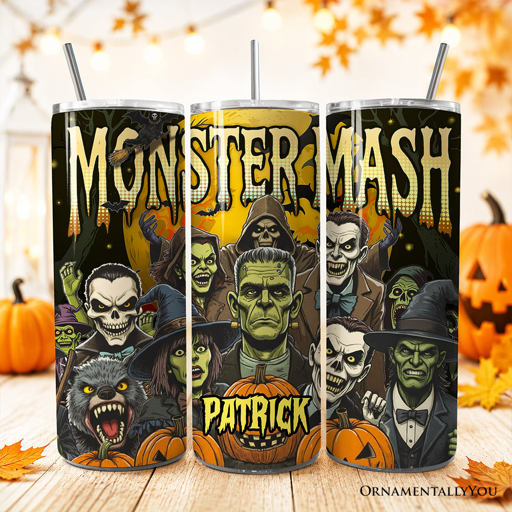 👻🎃 Monster Mash Horror 20oz Personalized Tumbler 🖤