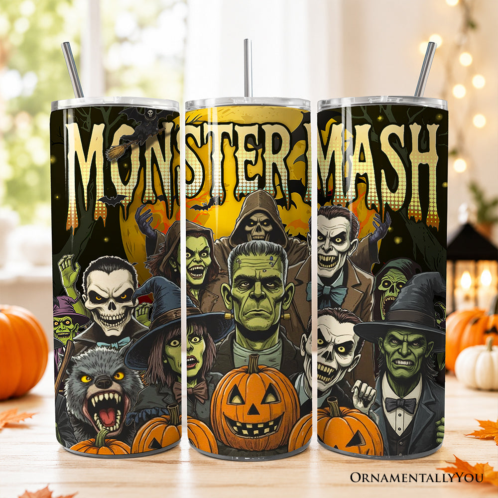 👻🎃 Monster Mash Horror 20oz Personalized Tumbler 🖤