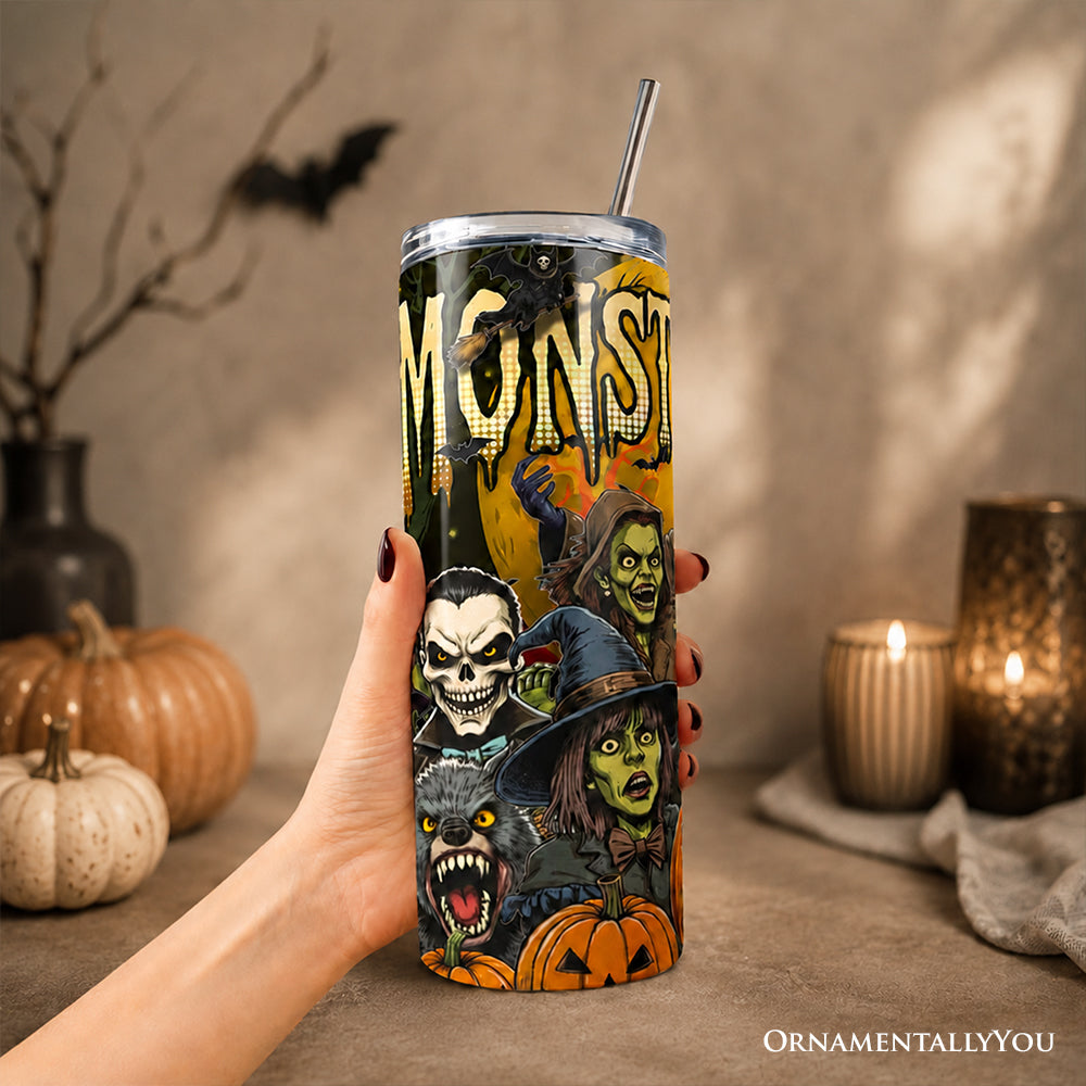 👻🎃 Monster Mash Horror 20oz Personalized Tumbler 🖤