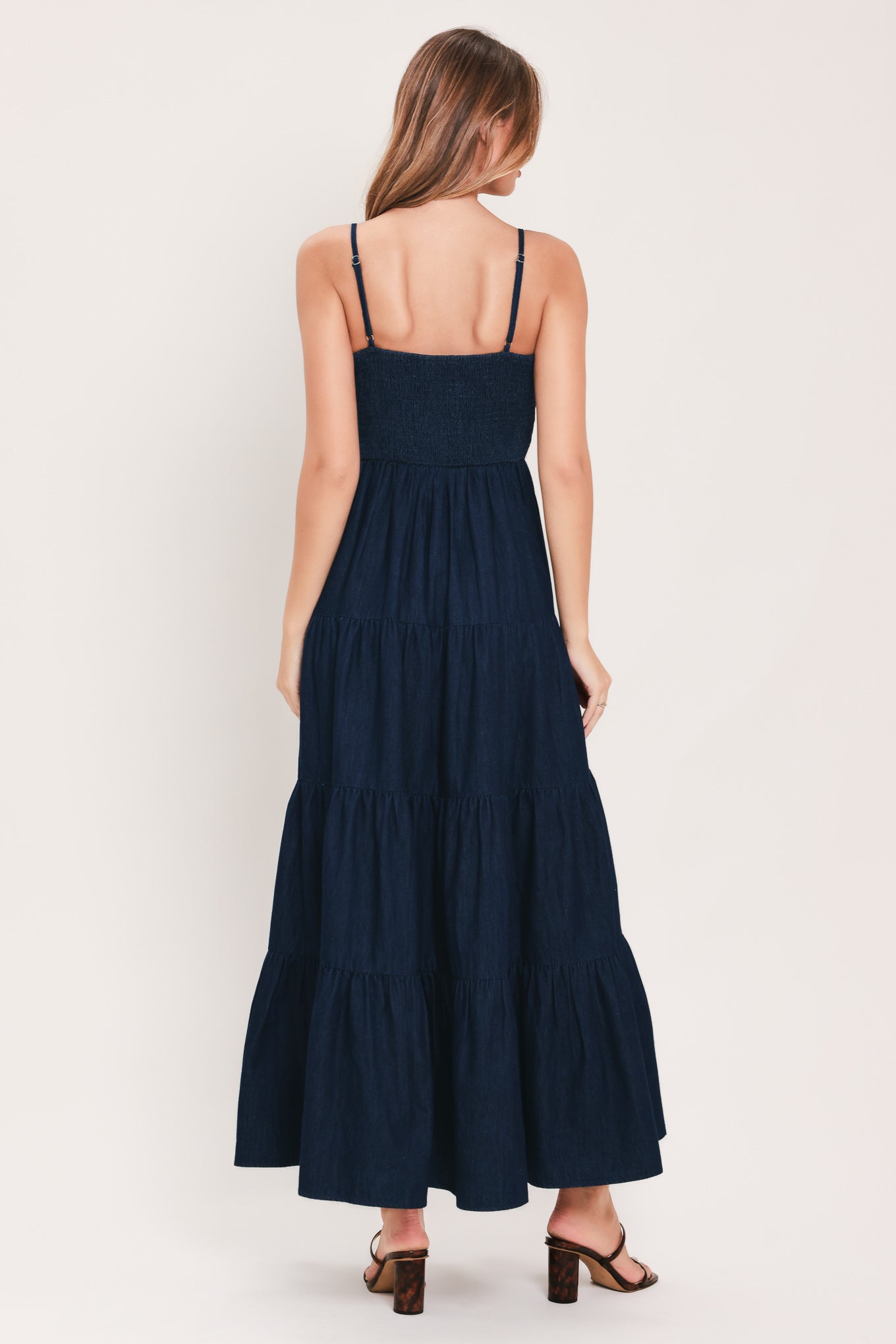 ⭐ STARS ALONG THE SEAM DENIM MAXI DRESS