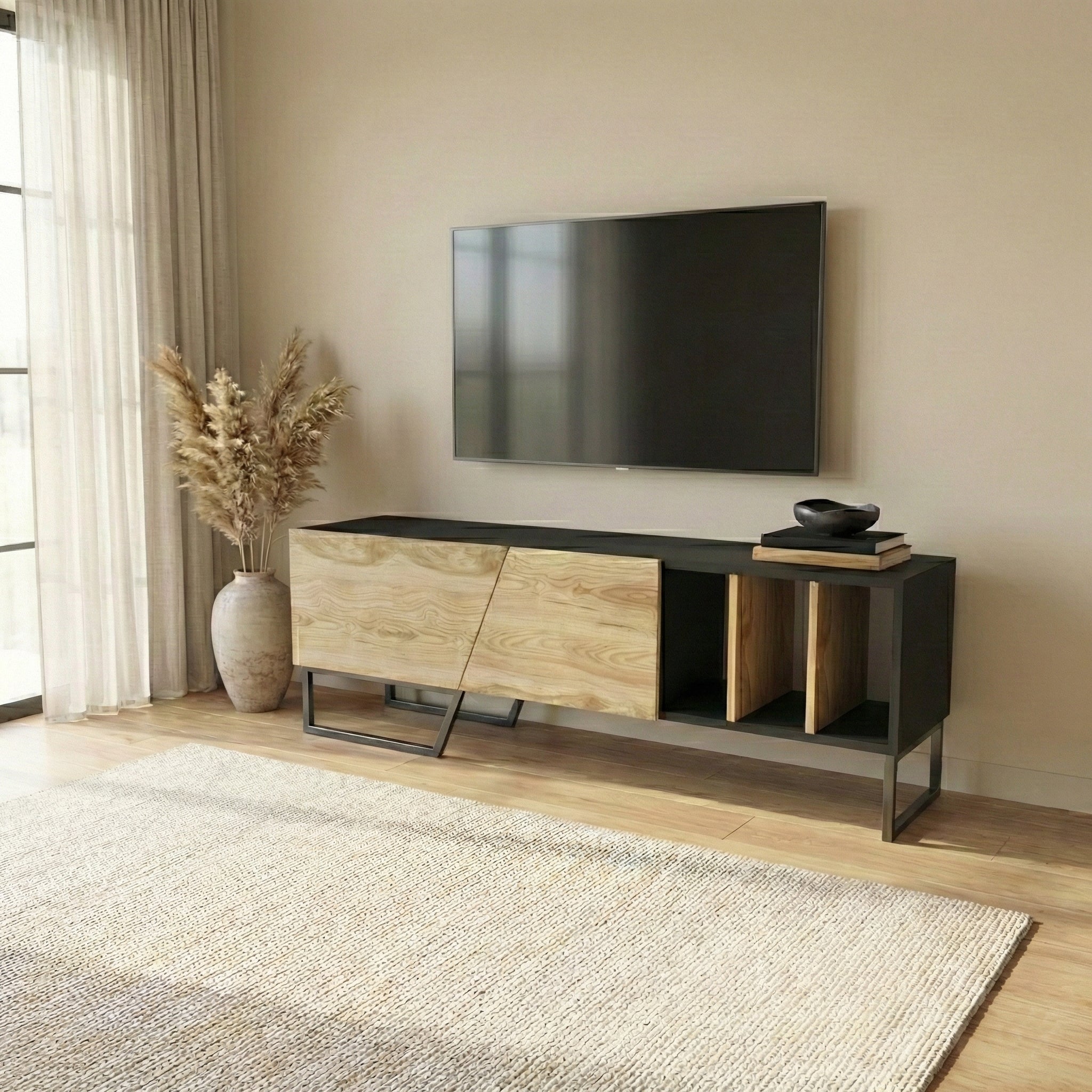 Linossa 59" Modern TV Stand & Media Console – Fits TVs Up to 65"