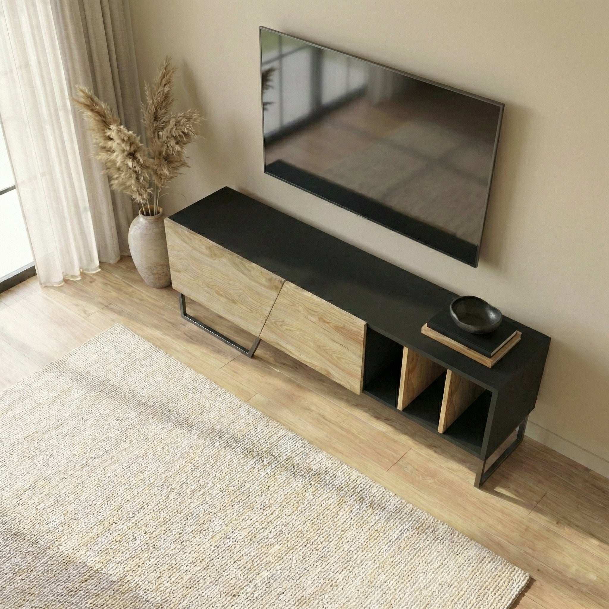 Linossa 59" Modern TV Stand & Media Console – Fits TVs Up to 65"