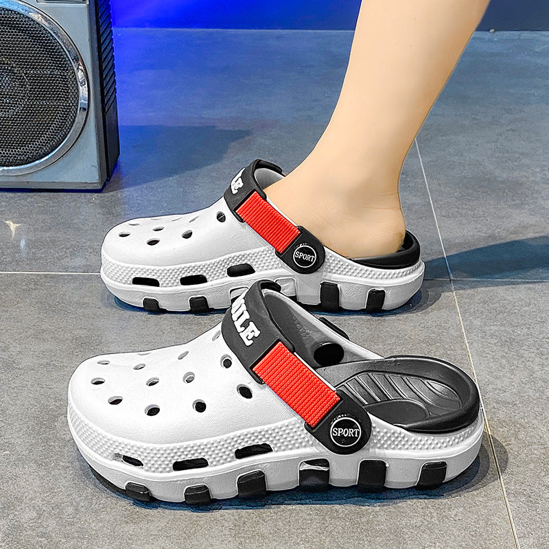 2024 Summer Children's Clogs for Boys, Non-Slip Soft Sole Sandals, Dual-Purpose Closed-Toe Slippers, Lightweight Non-Slip for Older Kids