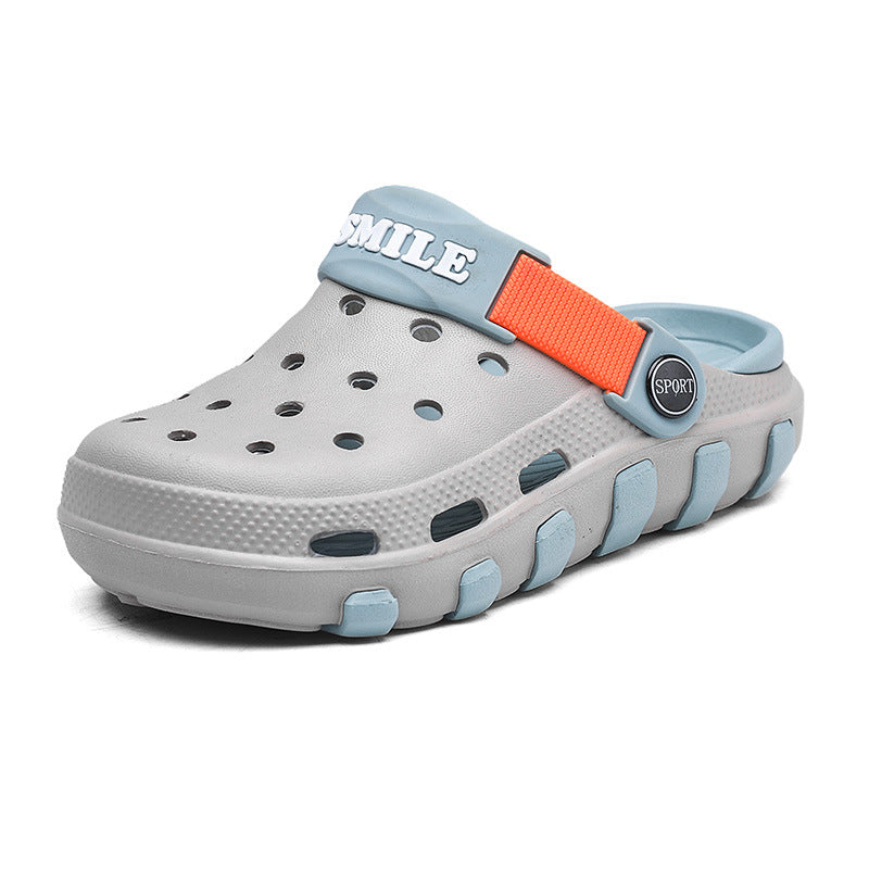 2024 Summer Children's Clogs for Boys, Non-Slip Soft Sole Sandals, Dual-Purpose Closed-Toe Slippers, Lightweight Non-Slip for Older Kids