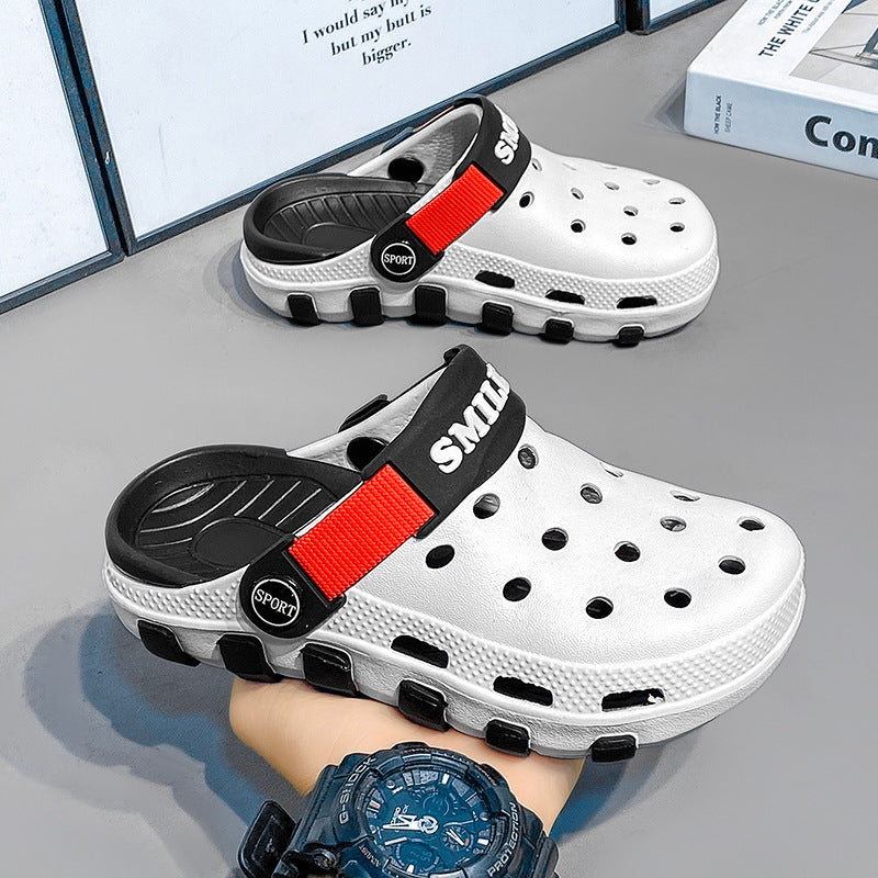 2024 Summer Children's Clogs for Boys, Non-Slip Soft Sole Sandals, Dual-Purpose Closed-Toe Slippers, Lightweight Non-Slip for Older Kids