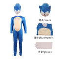 🦔 Spot Sonic Play Costume – Supersonic Kids Halloween Jumpsuit 💙🖤