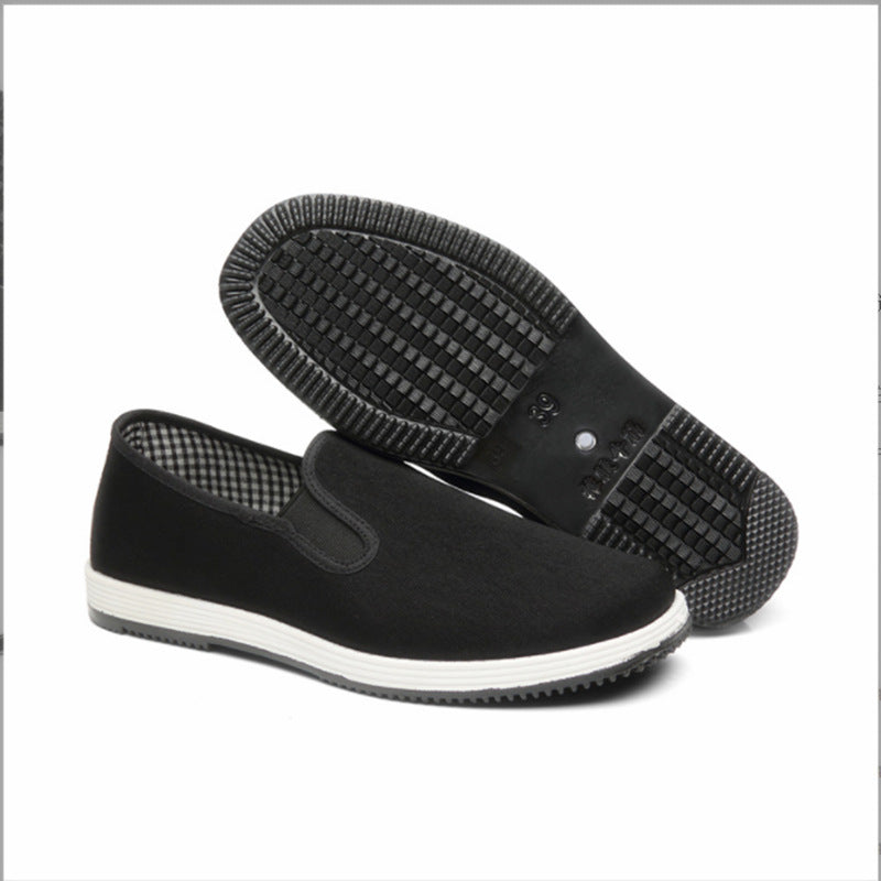Old Beijing Casual Cloth Shoes For Driving Exercise Running Comfortable Breathable Soft Sole Wear-resistant Non-slip Black Cloth Shoes