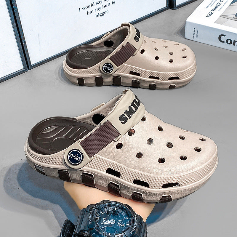 2024 Summer Children's Clogs for Boys, Non-Slip Soft Sole Sandals, Dual-Purpose Closed-Toe Slippers, Lightweight Non-Slip for Older Kids