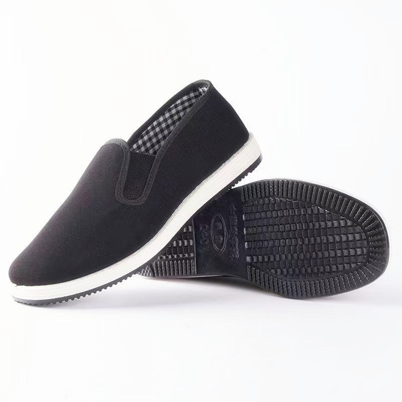 Old Beijing Casual Cloth Shoes For Driving Exercise Running Comfortable Breathable Soft Sole Wear-resistant Non-slip Black Cloth Shoes