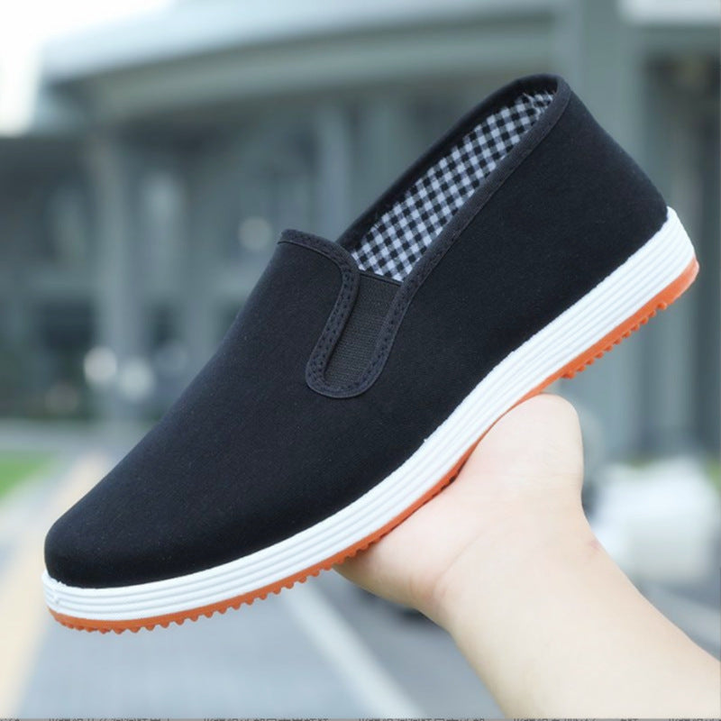 Old Beijing Casual Cloth Shoes For Driving Exercise Running Comfortable Breathable Soft Sole Wear-resistant Non-slip Black Cloth Shoes