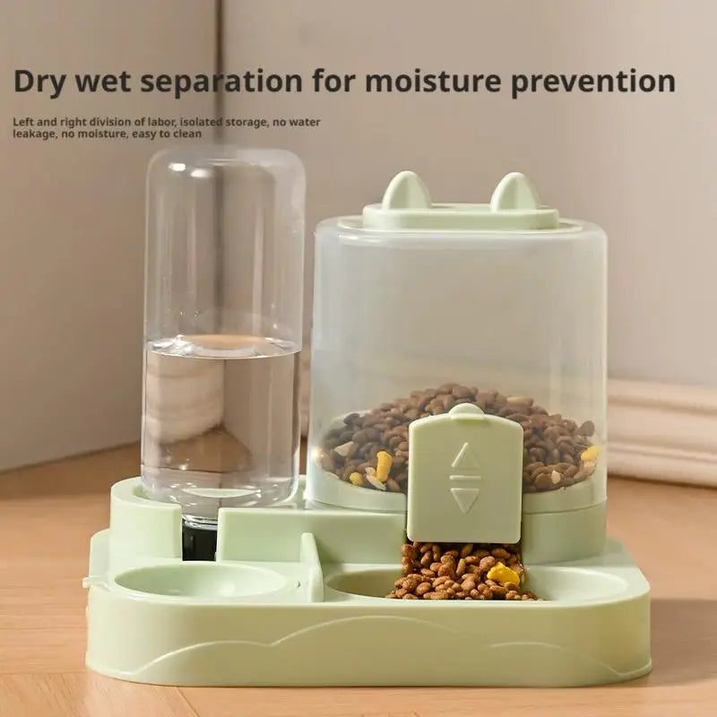 Automatic Cat/Dog Feeder And Waterer All-in-One Pet Food Water Dispenser Large Capacity Food Storage Dispenser Pet Supplies