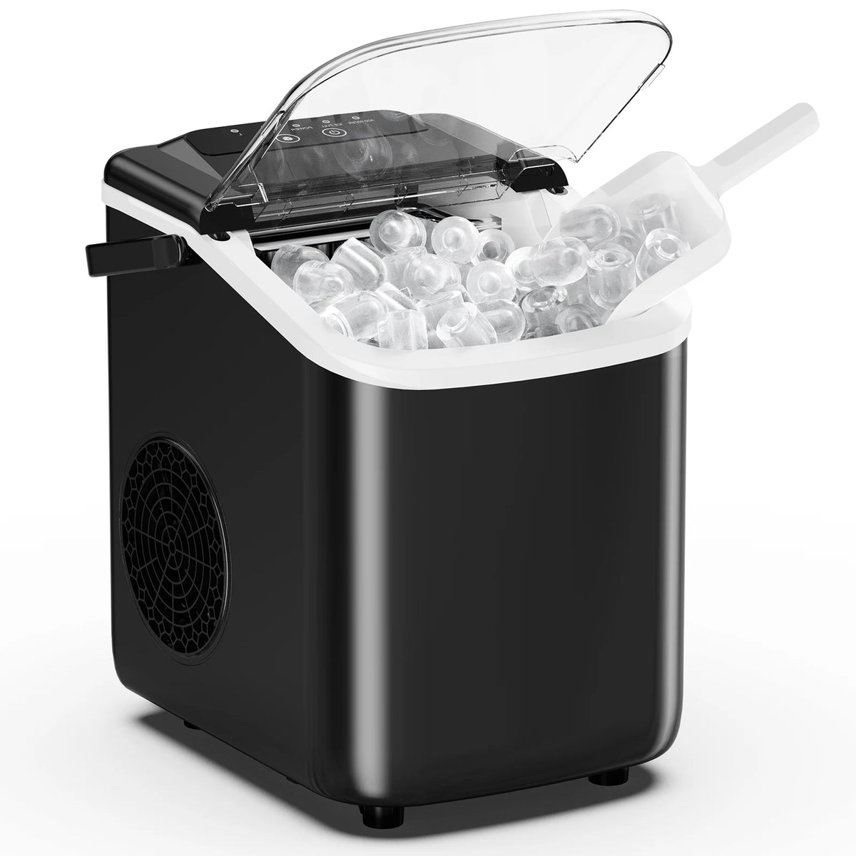 JHK Small Portable Ice Machine Countertop Ice Maker – 26.5 lbs/24H