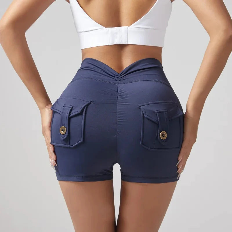 🍑 Wrinkled High-Waist Pocket Leggings for Women – Sculpted Style & Everyday Comfort