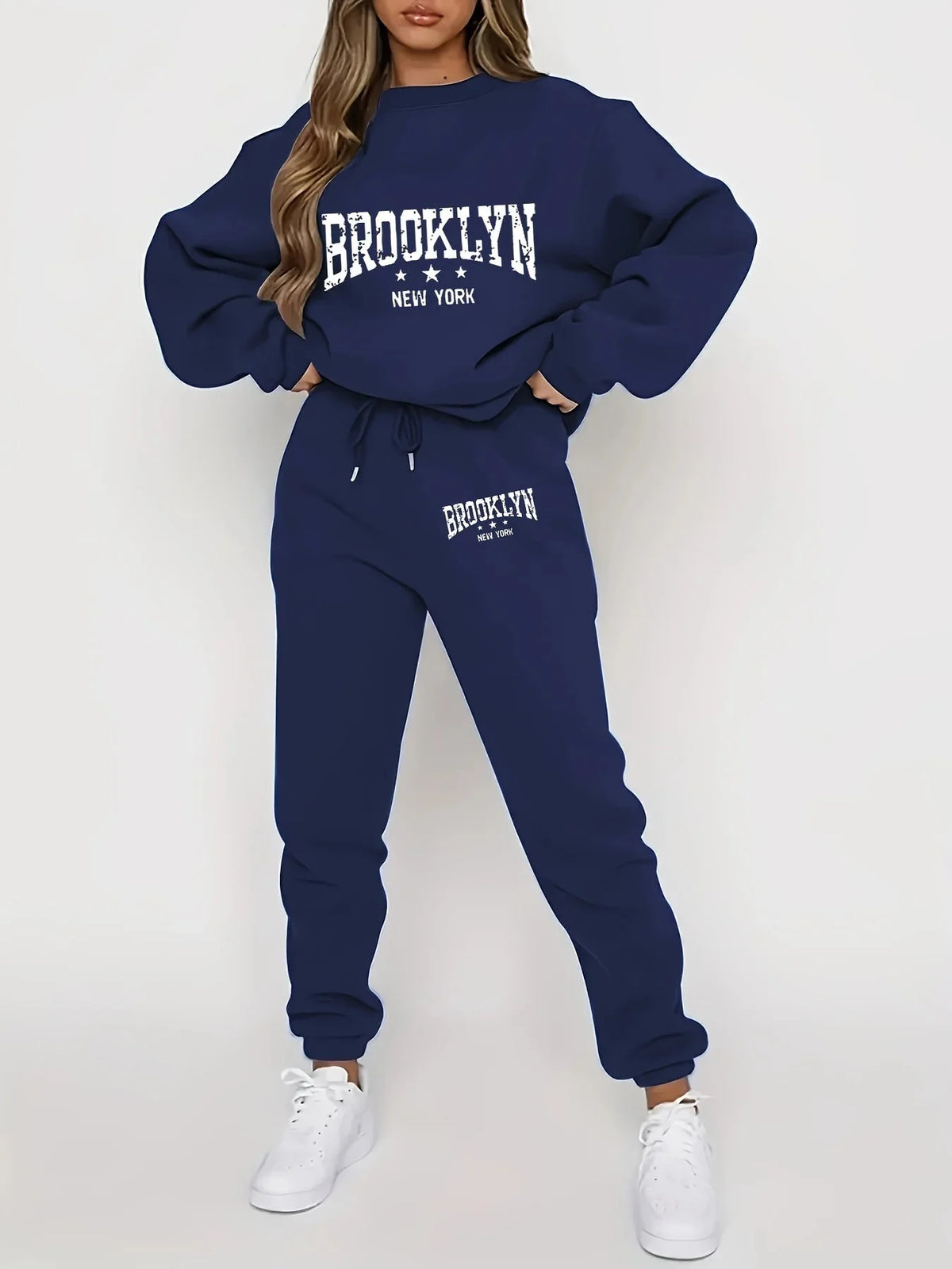 Women’s Plush Hoodie & Pants Sweater Set – Cozy Winter Tracksuit