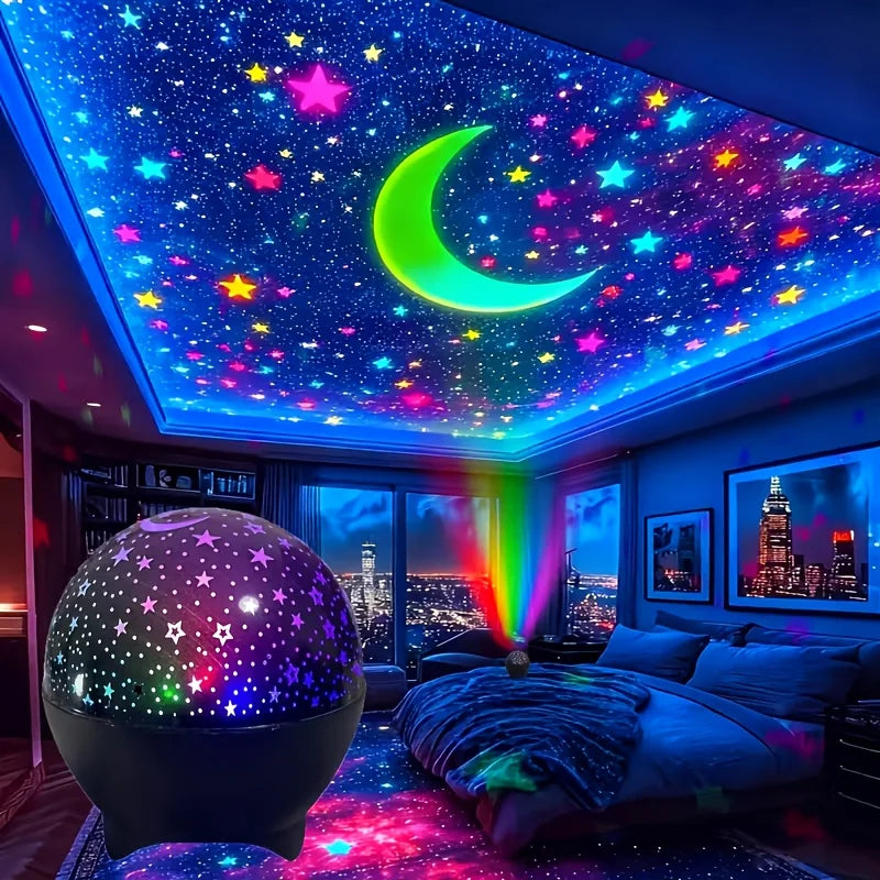 🌙 LED Night Light Star Projector – Starry Sky Galaxy Moon Lamp
