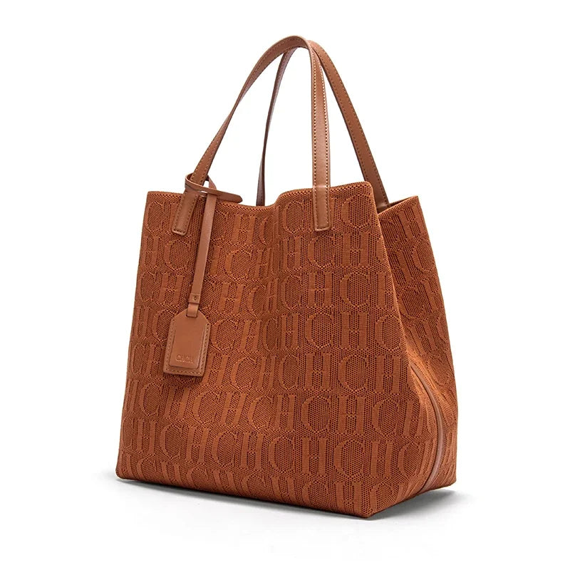 Women’s Classic Solid Color Large Capacity Handbag – Stylish Fashion Tote Bag