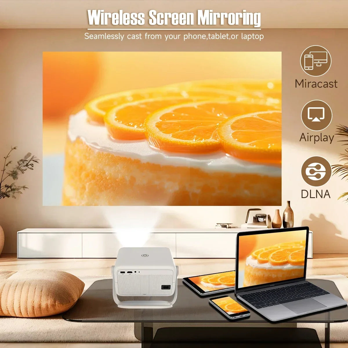 🎬 4K Portable Projector with Auto Focus – Big-Screen Entertainment Anywhere
